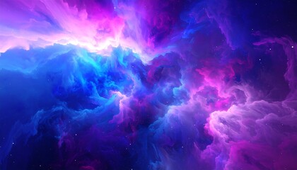 Cosmic Nebula - A Vibrant Display of Interstellar Clouds and Light.