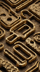 Golden cookie cutter retro metal dessert holiday joy with warm nostalgic charm