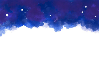 美しい星空の水彩のテクスチャ背景
