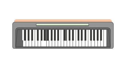 Electronic Keyboard with Black and White Keys.