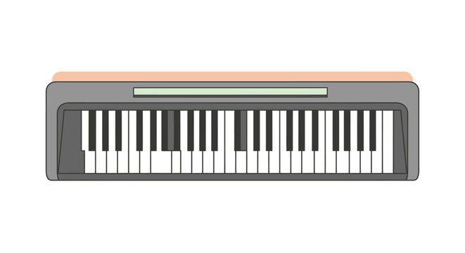 Electronic Keyboard with Black and White Keys.