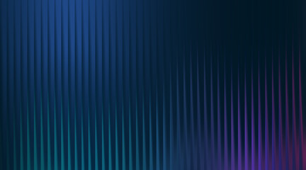 Fototapeta premium Illustration of abstract background with vertical lines and gradient colors, dark blue and purple hues