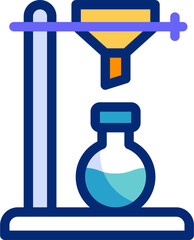 Science Lab flat icons set with editable stroke, featuring microscope, test tube, beaker, flask, dna, atom, chemistry, experiment, research, biology illustration