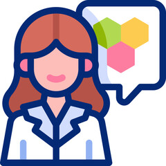 Science Lab flat icons set with editable stroke, featuring microscope, test tube, beaker, flask, dna, atom, chemistry, experiment, research, biology illustration