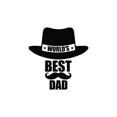 World's best dad, T shirt design father day t shirt typographic quotes design vector, Worlds best dad badge, Best dad message in comic style design.