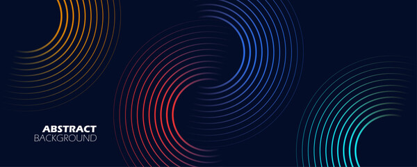 Obraz na płótnie Canvas Circle lines pattern. Futuristic abstract background for creative graphic design. Vector illustration.