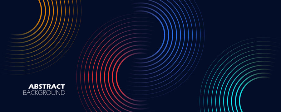 Circle lines pattern. Futuristic abstract background for creative graphic design. Vector illustration. - Powered by Adobe