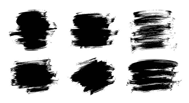 Bold black brushstrokes offer a dynamic texture for your creative projects, adding depth and visual interest to backgrounds and designs