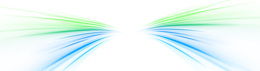 Fototapeta premium Light motion speedway lines across the city road with dynamic energy. Abstract racing trail glowing with speed and power.