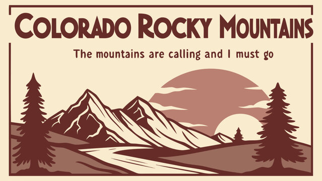 Vintage travel poster design with retro typography and scenic illustration perfect for tourism promotion