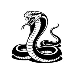 Fototapeta premium Vector art of cobra snake