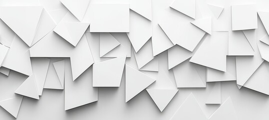 Abstract Geometric Fusion of Squares and Triangles in Monochrome with Textural Elements for Art