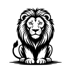 Vector art of majestic lion portrait