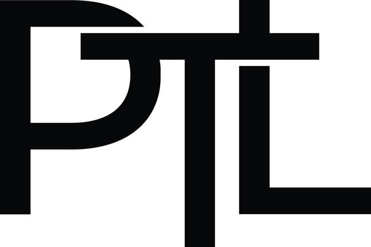 Alphabet letters Initials Monogram logo PTL INITIAL, PTL letter