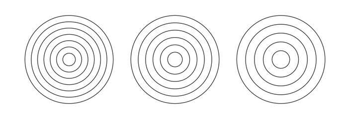Polar grids concentric circles. Circle diagrams divided on 4, 5 and 6 segments. Blank polar graph paper.. Wheel of life or habits tracker.