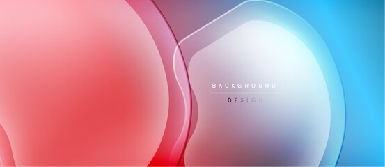 Abstract fluid shapes, vibrant colors blend. Gradient design creates modern background. Soft curves, smooth transitions dominate composition.