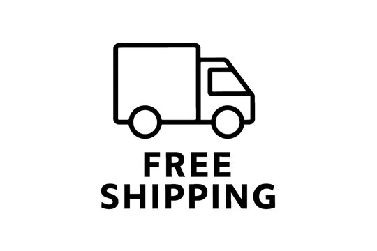 Free shipping delivery truck icon vector illustration for ecommerce online store promotion offer service