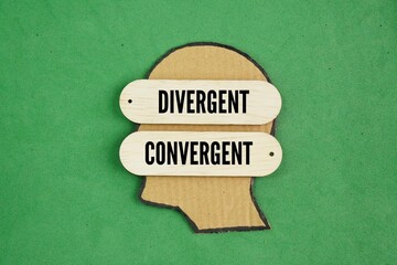 The shape of the head and stick with the two words divergent and convergent. What are the two types of thinking? In this post we explore two types of thought