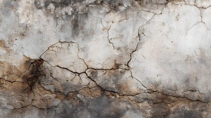 Detailed  captures weathered, aged wall with cracked and damaged surface, displaying a textured background. Subtle color variations and imperfections contribute to the overall distressed aesthetic.