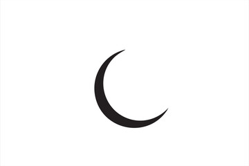 Modern moon icon vector ideal for spiritual, cosmic, and night sky themes.