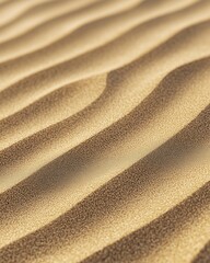 A close-up view of delicate sand dunes shaped by the wind, showcasing intricate patterns and textures.