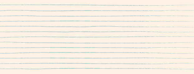 Fototapeta premium Blue crayon drawn lines for notes or net seamless pattern with thin brush stripes. Vector.