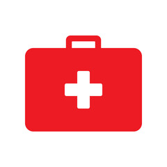 First aid kit medical box icon