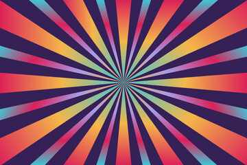 Vibrant gradient retro rays wallpaper background