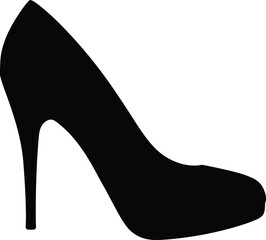 Vector Art Illustration Of A Woman High Heel Pump