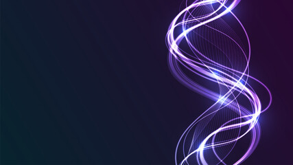 Abstract Vertical Neon Light Flow Background Template Copy Space Design.