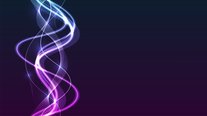 Abstract Vertical Neon Light Flow Background Template Copy Space Design.