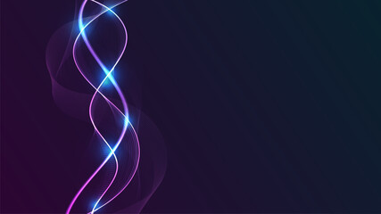Abstract Vertical Neon Light Flow Background Template Copy Space Design.