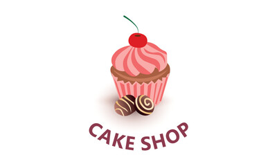 cupcakes logo, cake shop logo 