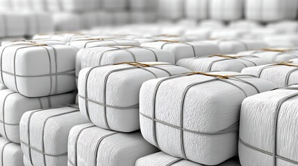 Wrapped Packages Close Up Related to Illicit Drug Trafficking Activities