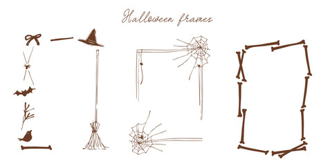 Halloween Frames Set – Hand Drawn Vector Collection
