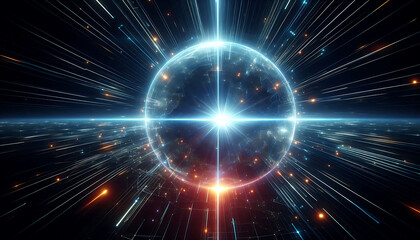 space light earth energy globe star