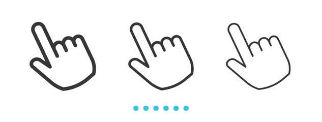 Basic gesture Cursor Icons Icon. Thin line icon vector