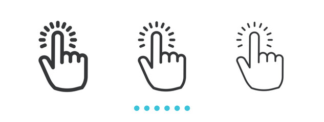 Basic gesture Cursor Icons Icon. Thin line icon vector