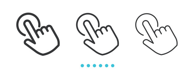Basic gesture Cursor Icons Icon. Thin line icon vector