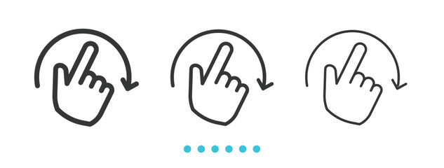 Basic gesture Cursor Icons Icon. Thin line icon vector