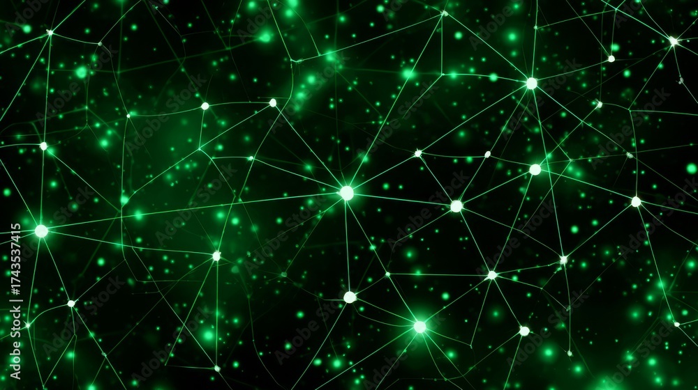 Wall mural the futuristic digital technology background showcases an abstract green binary code matrix texture,