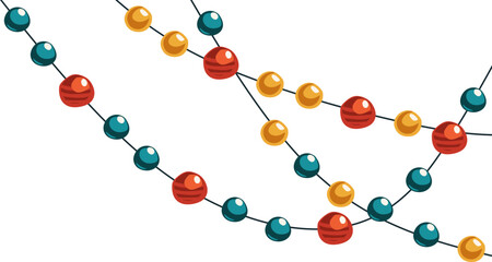 Colorful String Lights Illustration