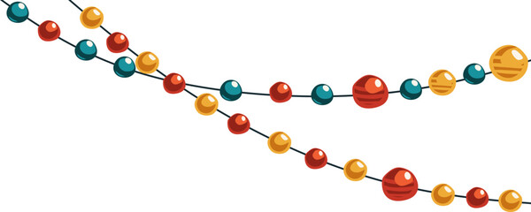 Colorful String Lights Illustration