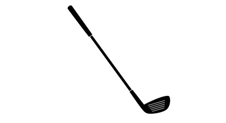 Iconic golf club head and shaft ready for a powerful drive on the fairway symbolizing sport and recreation isolated on white background