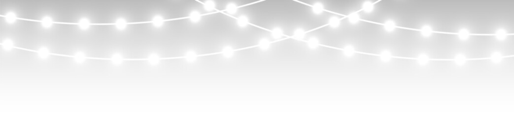 png decorative Christmas garland with shining lamps and illumination  © Pavlo