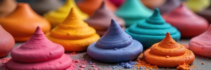 Vibrant Pottery Clay Ready for Sculpting A Close-Up of Smooth, Colorful Clay in a Studio Setting, Showcasing its Malleable Texture and Diverse Shades, Ideal for Artistic Projects