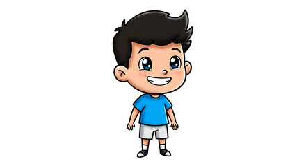 Cute cartoon man character illustration vector icon