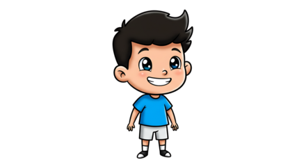 Cute cartoon man character illustration vector icon
