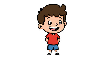 Cute cartoon man character illustration vector icon