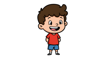 Cute cartoon man character illustration vector icon